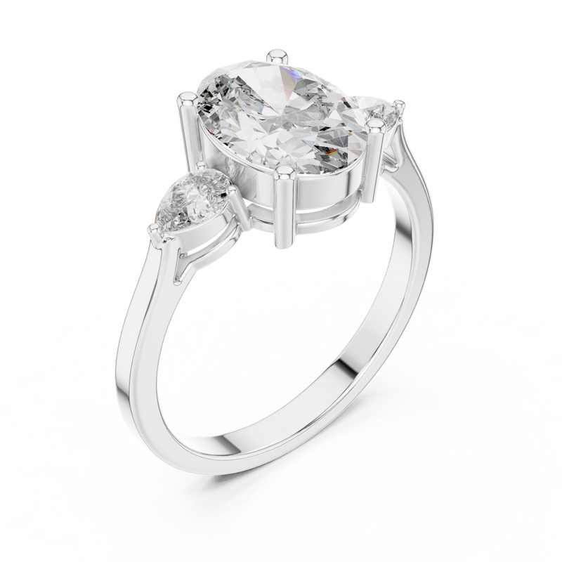 Ladies Ring ALJLR-491 - White Gold - Image