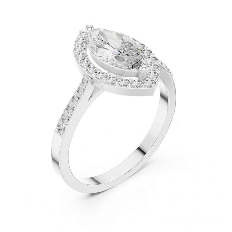 Ladies Ring ALR-100@7 - White Gold - Image
