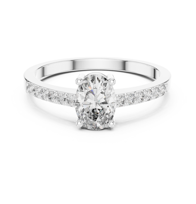 Ladies Ring ALR-114@7 - White Gold - Image
