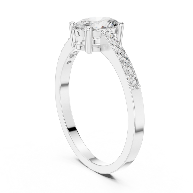 Ladies Ring ALR-114@7 - White Gold - Image