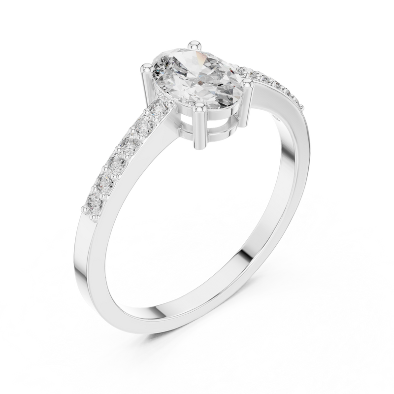 Ladies Ring ALR-114@7 - White Gold - Image