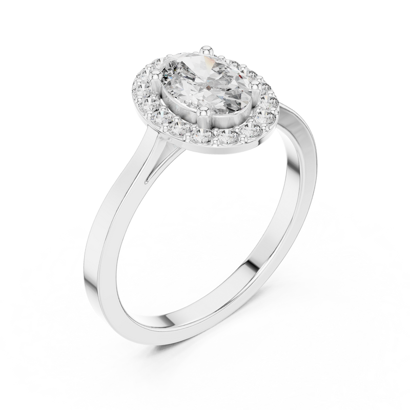 Ladies Ring ALR-115@7 - White Gold - Image
