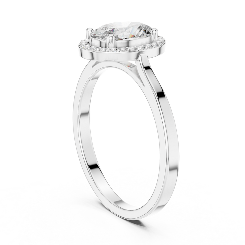 Ladies Ring ALR-116@7 - White Gold - Image