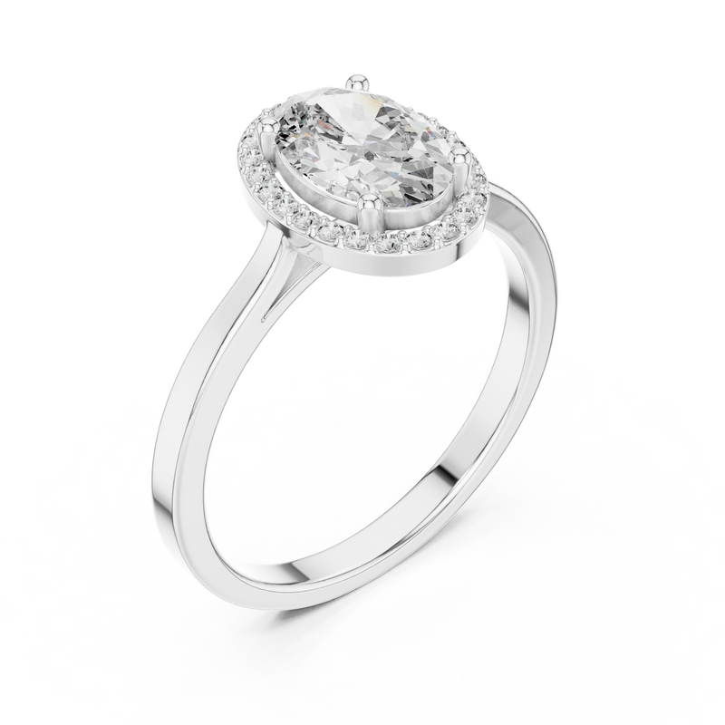 Ladies Ring ALR-116@7 - White Gold - Image