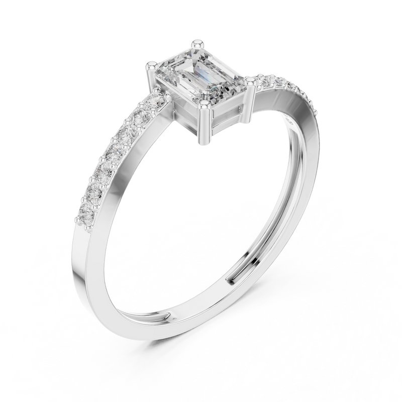 Ladies Ring ALR-137@7 - White Gold - Image