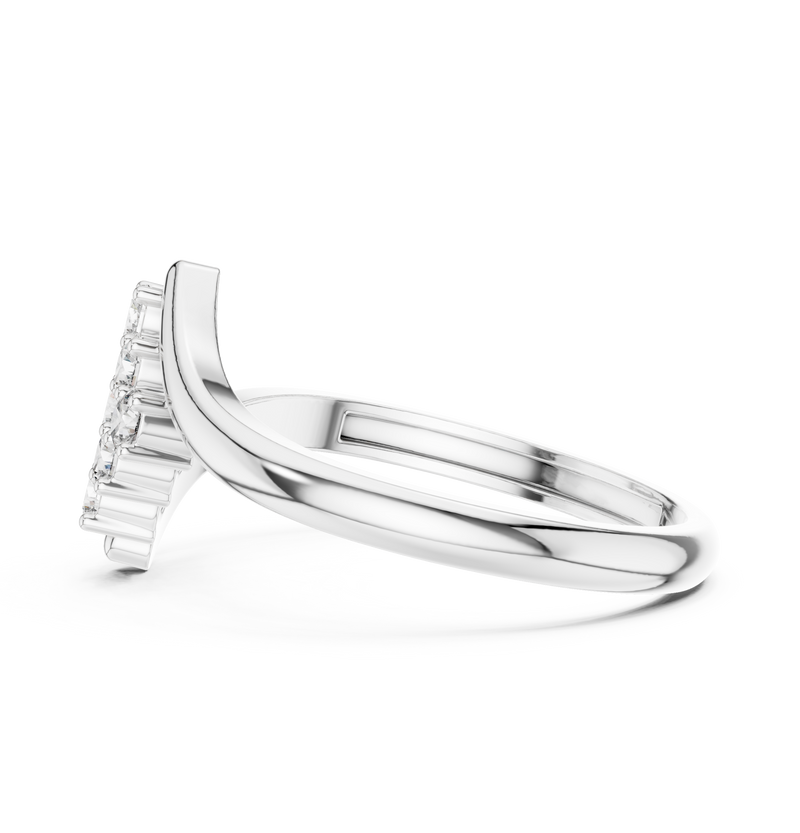 Ladies Ring ALR-139@7 - White Gold - Image