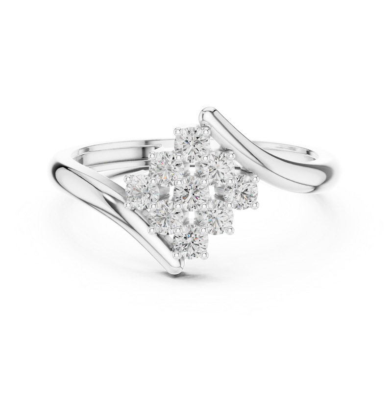 Ladies Ring ALR-139@7 - White Gold - Image