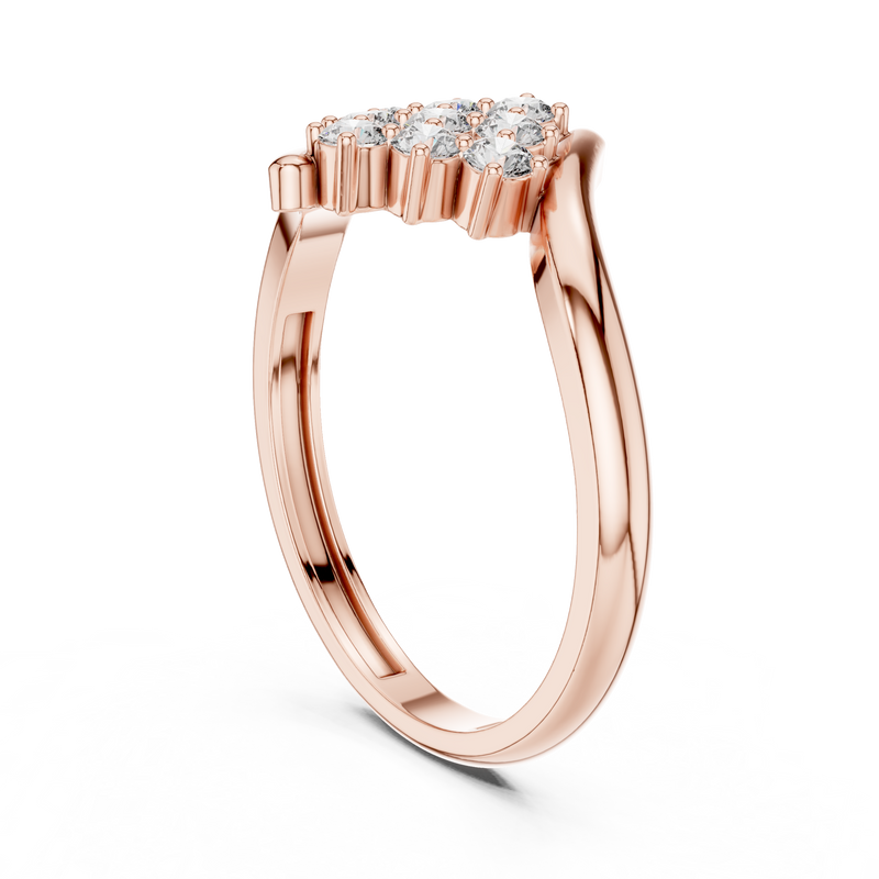 Ladies Ring ALR-139@7 - Rose Gold - Image