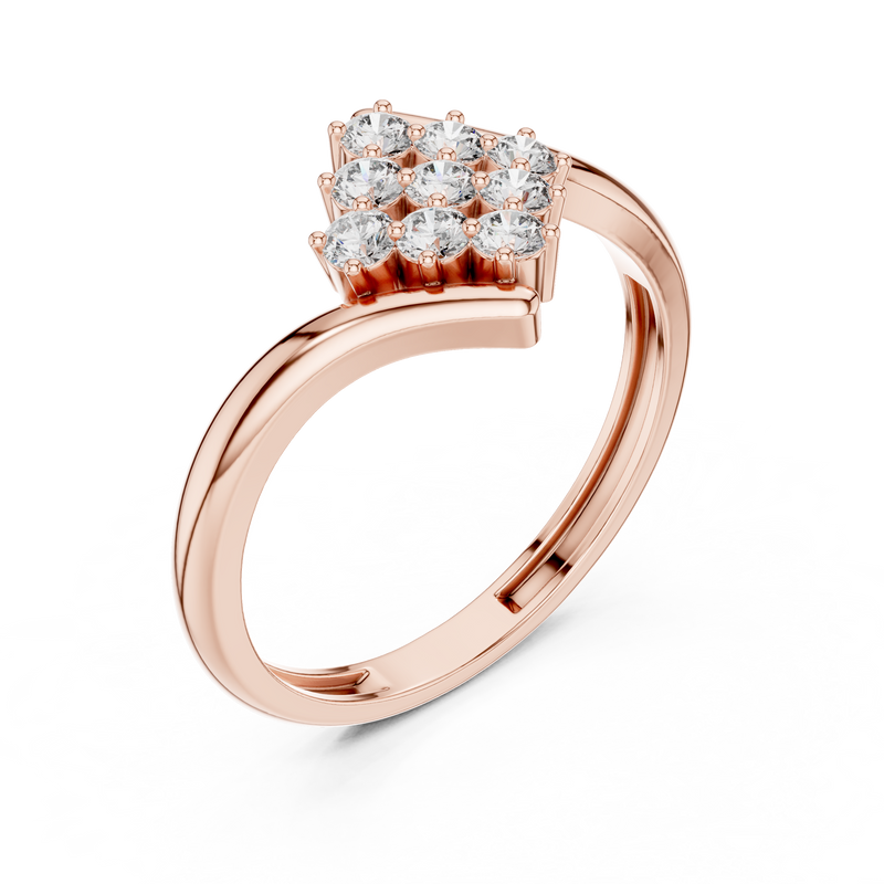 Ladies Ring ALR-139@7 - Rose Gold - Image