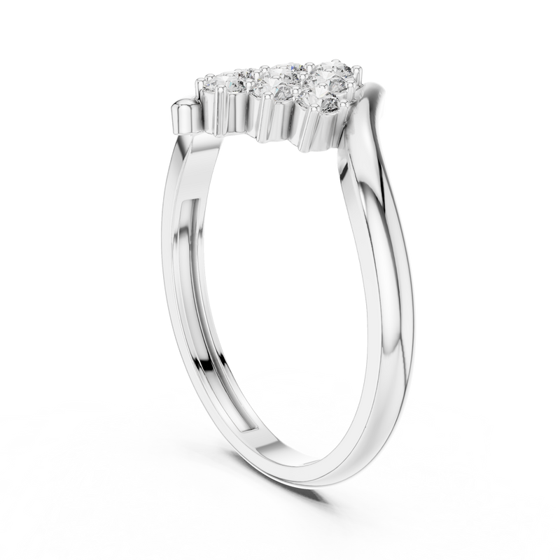 Ladies Ring ALR-139@7 - White Gold - Image