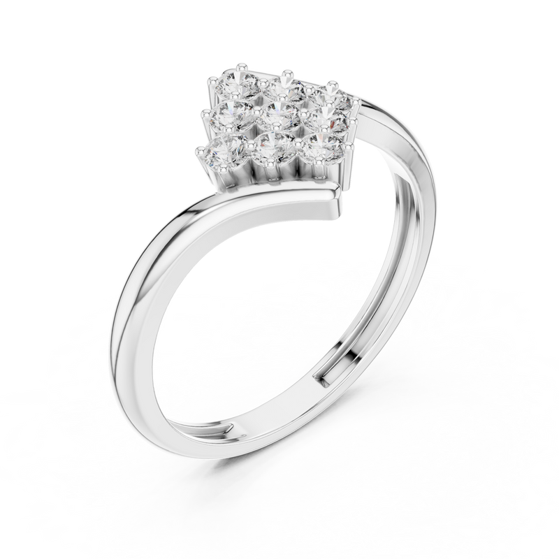 Ladies Ring ALR-139@7 - White Gold - Image