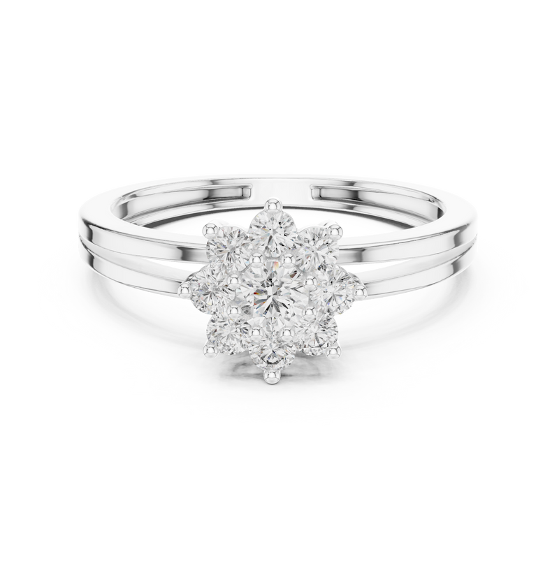 Ladies Ring ALR-141@7 - White Gold - Image