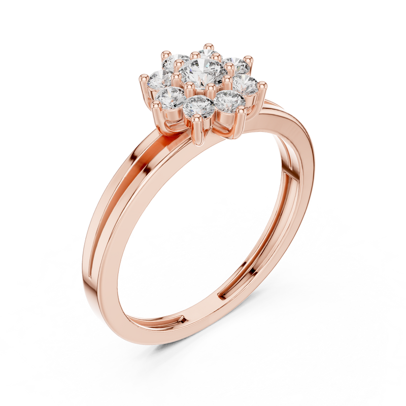 Ladies Ring ALR-141@7 - Rose Gold - Image