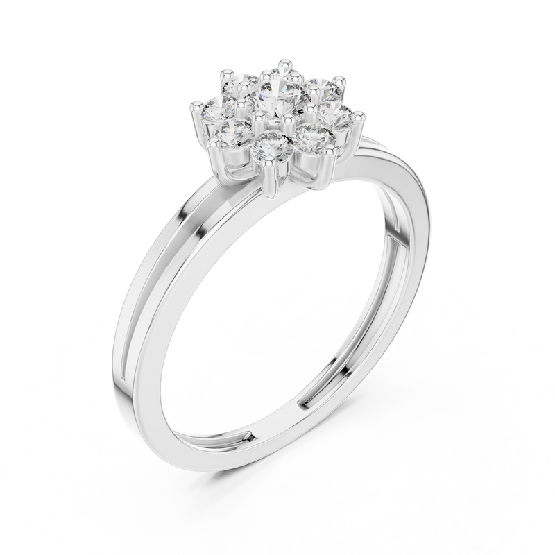 Ladies Ring ALR-141@7 - White Gold - Image