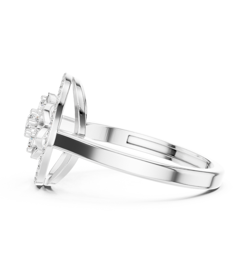 Ladies Ring ALR-154@7 - White Gold - Image