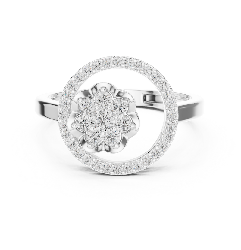 Ladies Ring ALR-154@7 - White Gold - Image