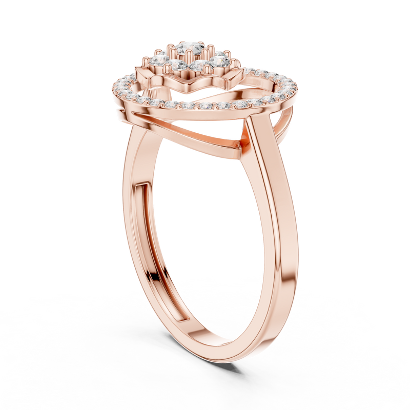 Ladies Ring ALR-154@7 - Rose Gold - Image