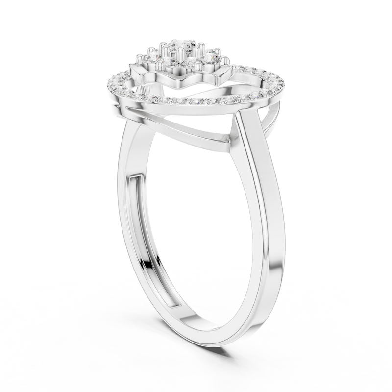 Ladies Ring ALR-154@7 - White Gold - Image