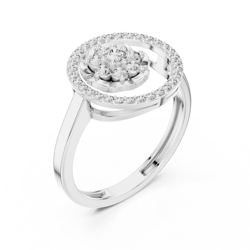 Ladies Ring ALR-154@7 - White Gold - Image