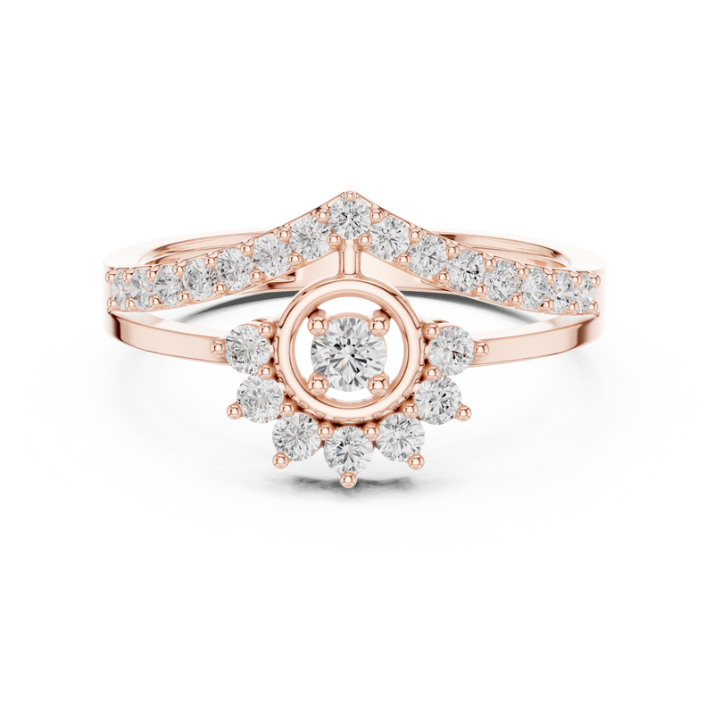Ladies Ring ALR-159@7 - Rose Gold - Image