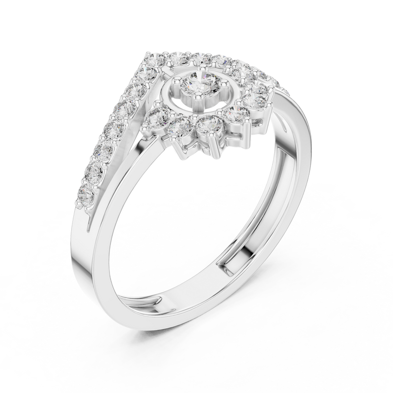 Ladies Ring ALR-159@7 - White Gold - Image