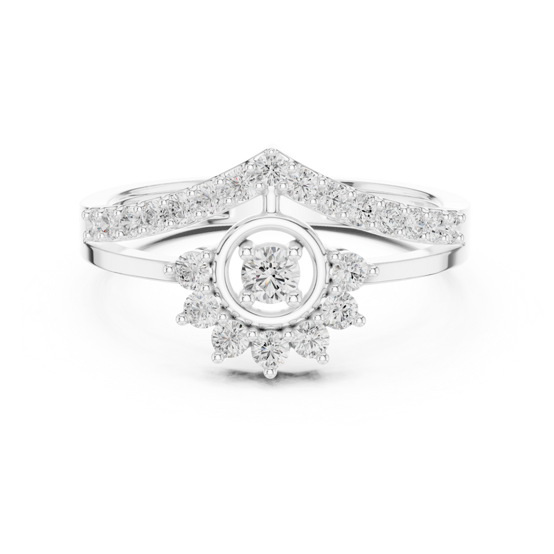 Ladies Ring ALR-159@7 - White Gold - Image