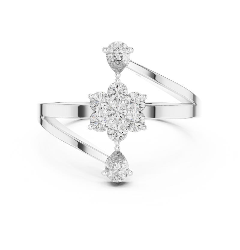 Ladies Ring ALR-162@7 - White Gold - Image