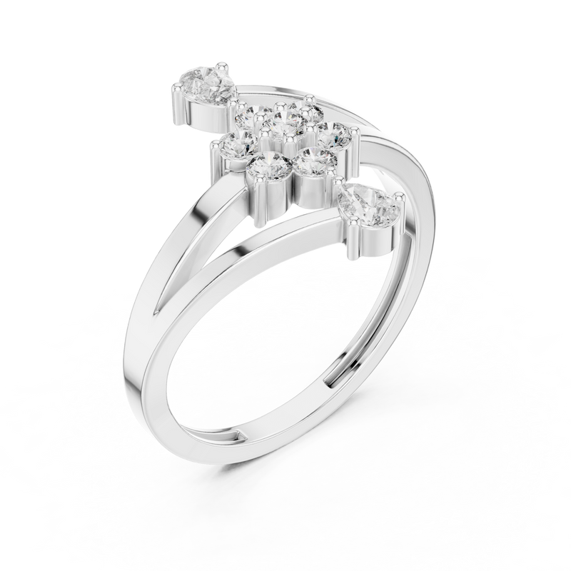 Ladies Ring ALR-162@7 - White Gold - Image