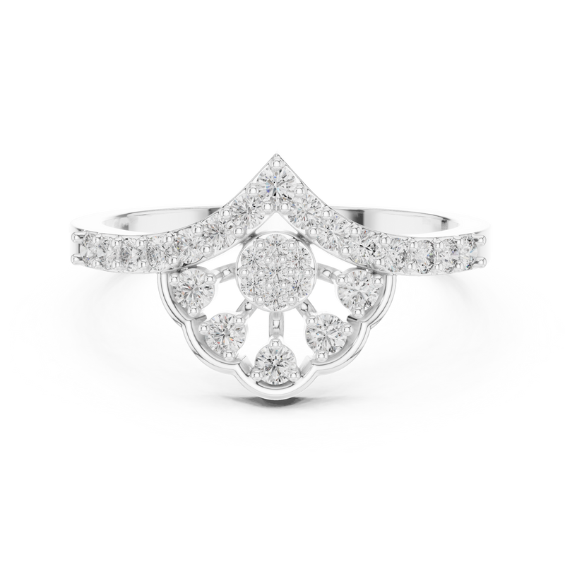 Ladies Ring ALR-164@7 - White Gold - Image