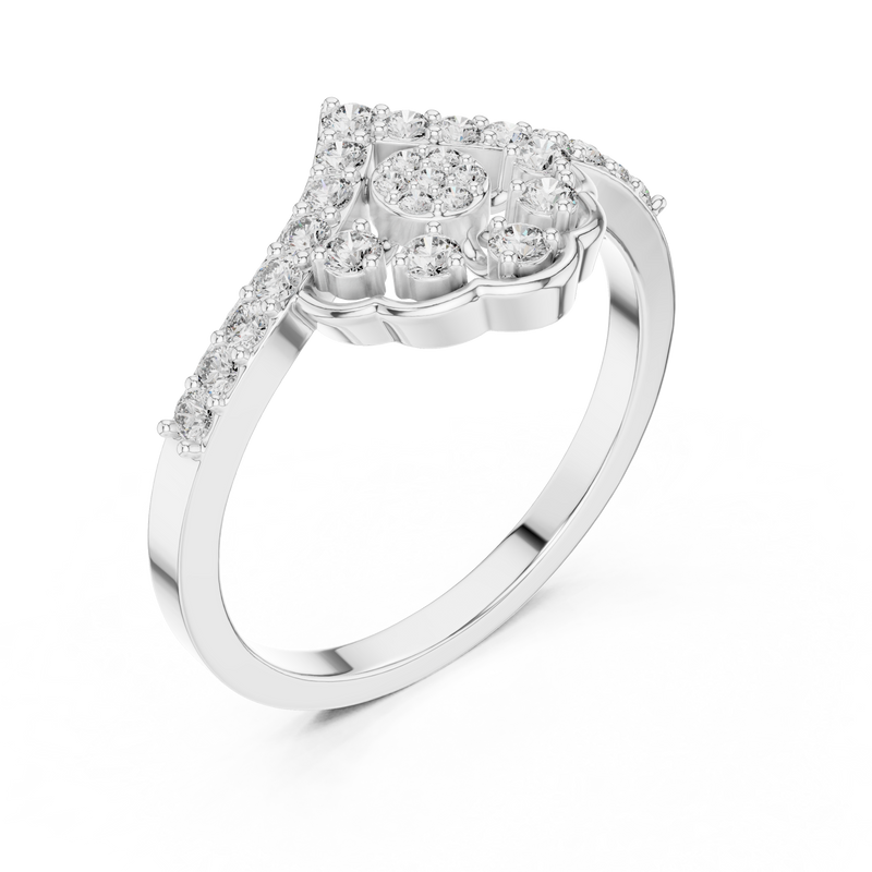 Ladies Ring ALR-164@7 - White Gold - Image