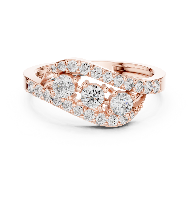 Ladies Ring ALR-165@7 - Rose Gold - Image