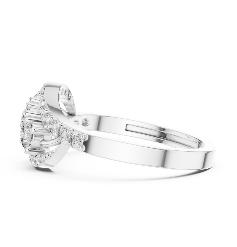 Ladies Ring ALR-165@7 - White Gold - Image