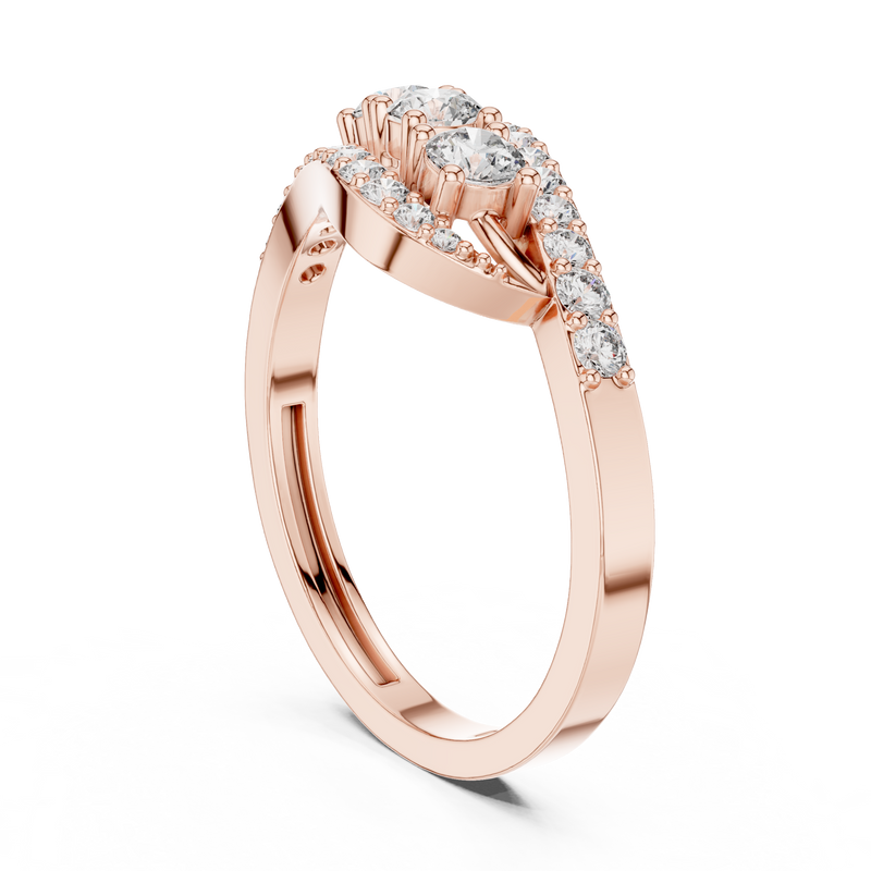 Ladies Ring ALR-165@7 - Rose Gold - Image