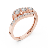 Ladies Ring ALR-165@7 - Rose Gold - Image