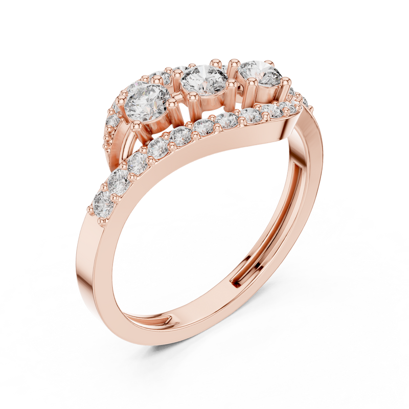 Ladies Ring ALR-165@7 - Rose Gold - Image