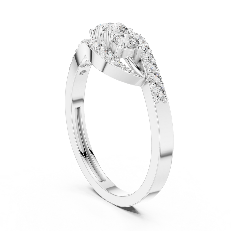 Ladies Ring ALR-165@7 - White Gold - Image