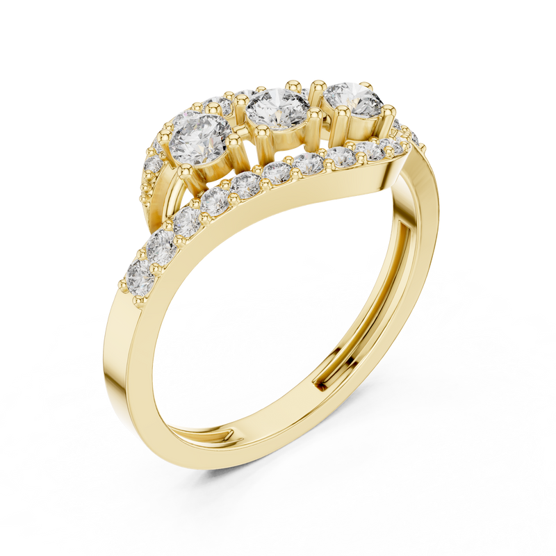 Ladies Ring ALR-165@7 - Yellow Gold - Image