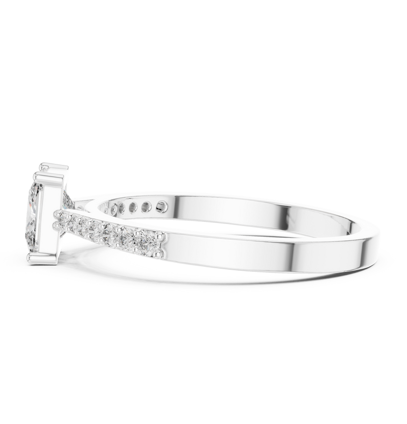 Ladies Ring ALR-166@7 - White Gold - Image