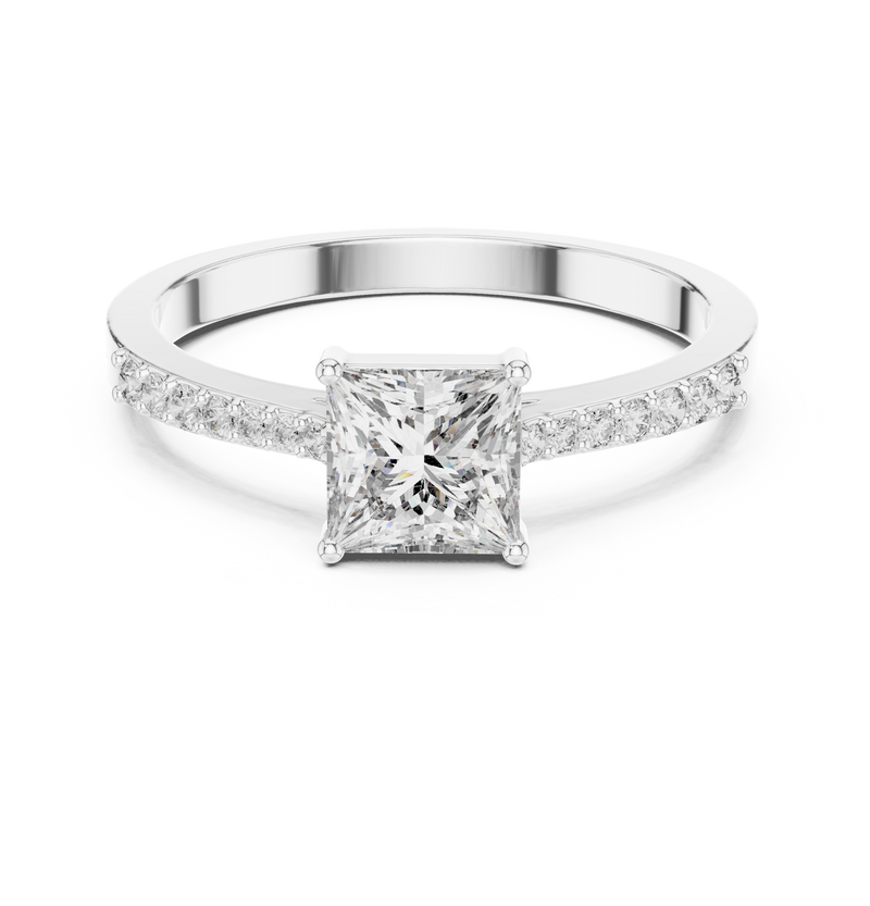 Ladies Ring ALR-166@7 - White Gold - Image