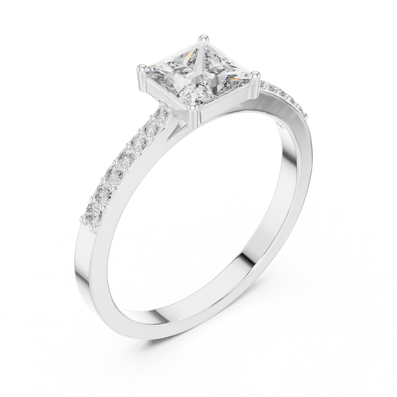 Ladies Ring ALR-166@7 - White Gold - Image