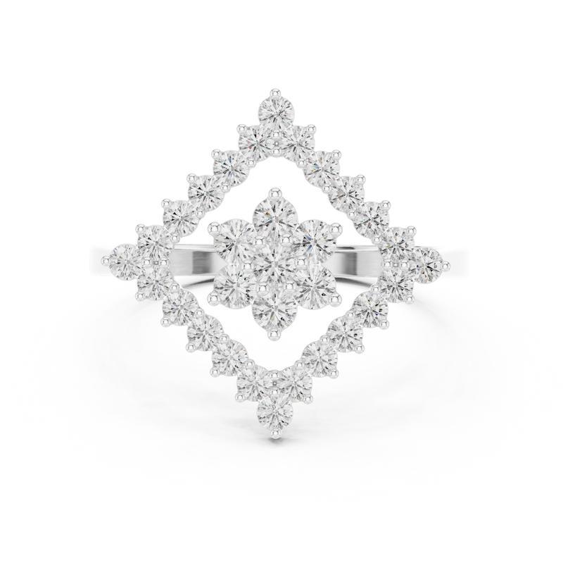 Ladies Ring ALR-177@7 - White Gold - Image