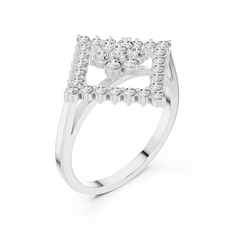 Ladies Ring ALR-177@7 - White Gold - Image