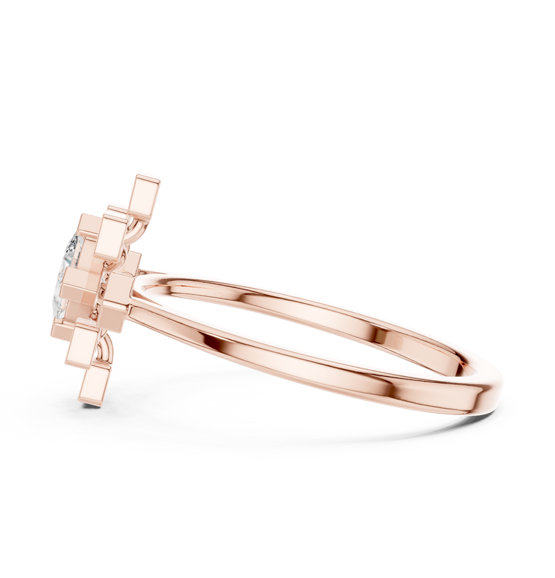 Ladies Ring ALR-208@7 - Rose Gold - Image