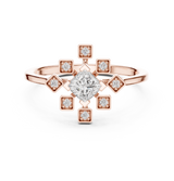 Ladies Ring ALR-208@7 - Rose Gold - Image