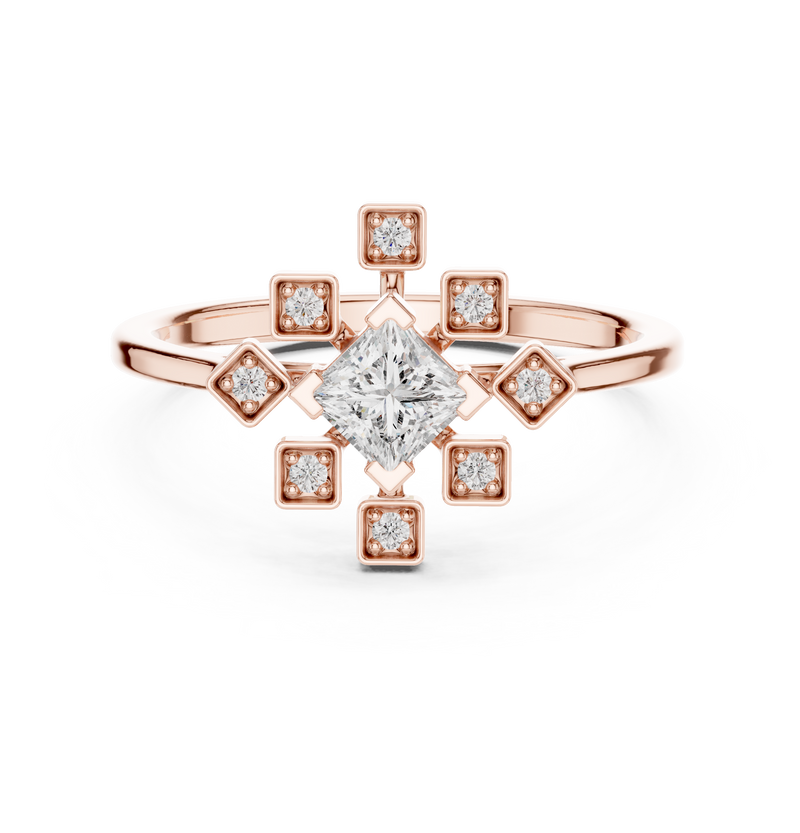 Ladies Ring ALR-208@7 - Rose Gold - Image