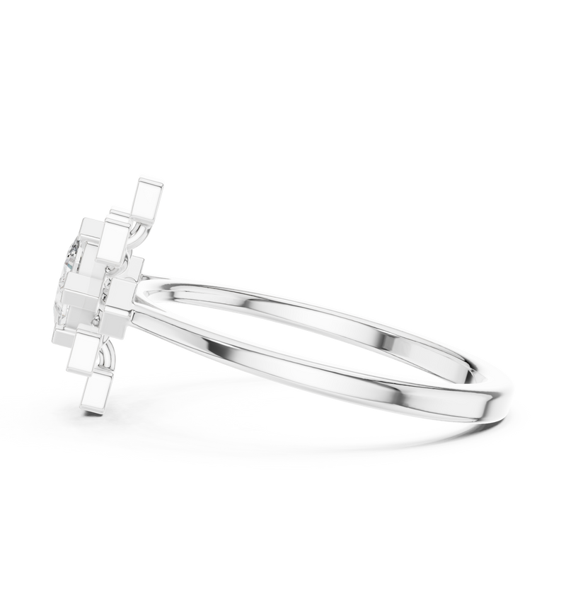 Ladies Ring ALR-208@7 - White Gold - Image
