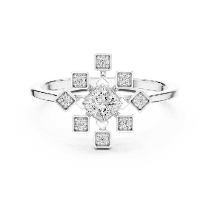Ladies Ring ALR-208@7 - White Gold - Image