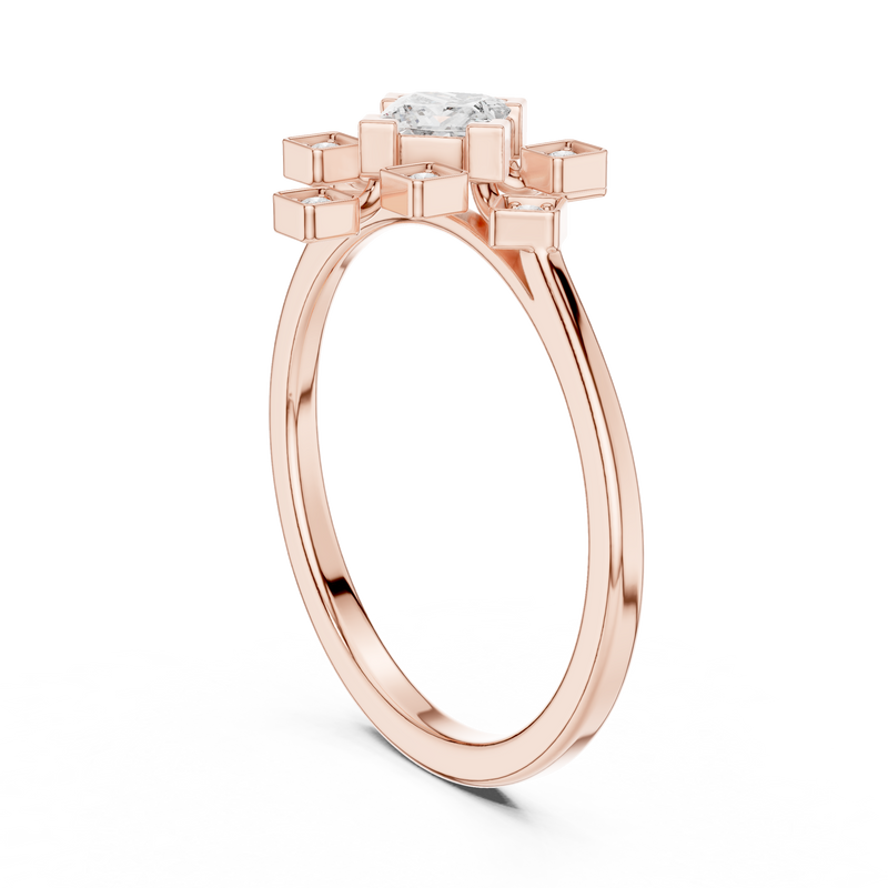 Ladies Ring ALR-208@7 - Rose Gold - Image