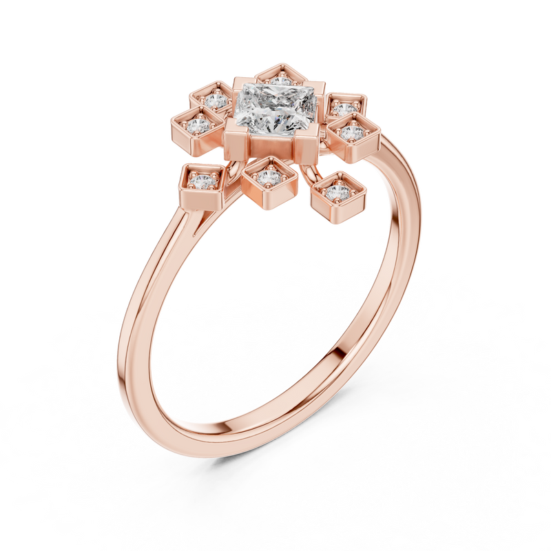Ladies Ring ALR-208@7 - Rose Gold - Image