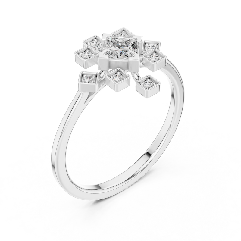Ladies Ring ALR-208@7 - White Gold - Image